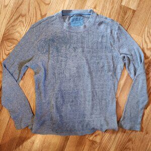 Mens alfani long sleeve grey shirt Size medium